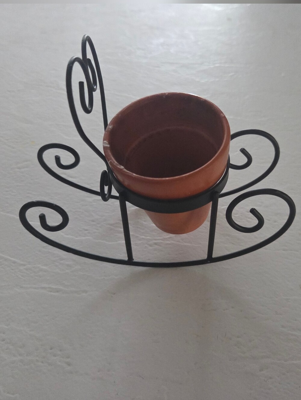 Decorative Black Metal "Rocker" Planter